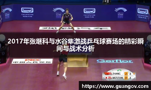 2017年张继科与水谷隼激战乒乓球赛场的精彩瞬间与战术分析